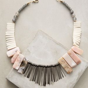 Stone sunset bib necklace.